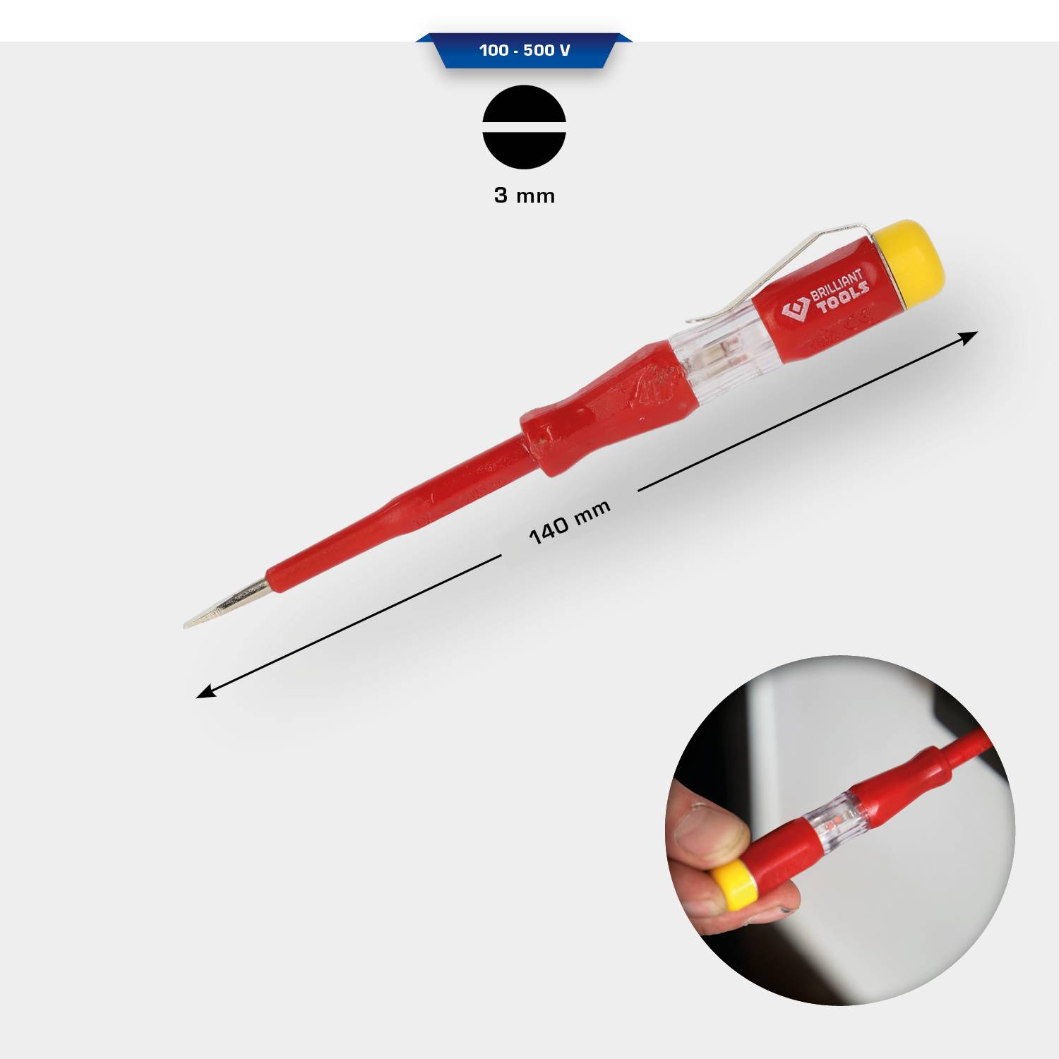 Brilliant Tools BT120900 Phasenprüfer 500V (max)