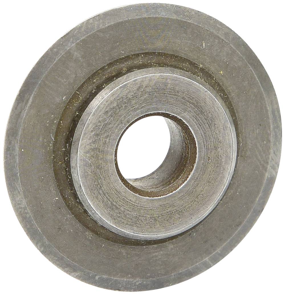 Ein einzelnes Metalllager vor weißem Hintergrund.