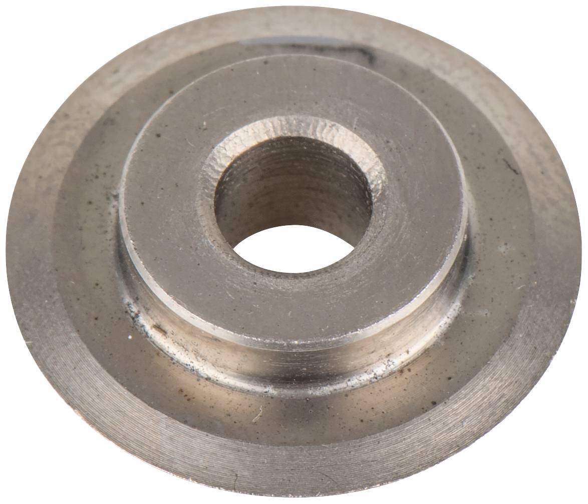 Metallscheibe mit zentralem Loch. Oberfläche glatt und glänzend. Verwenden für mechanische Anwendungen oder als Befestigungselement.