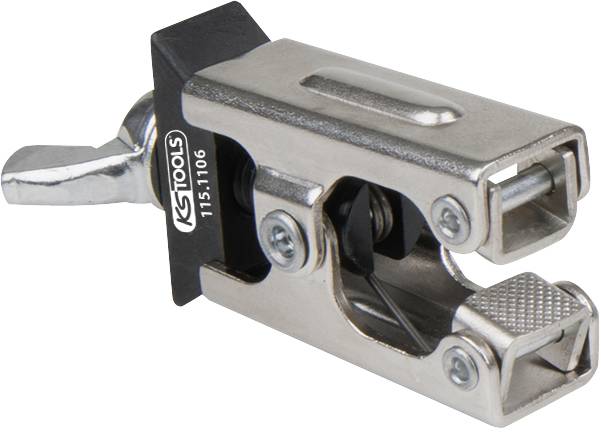 Metallisches Werkzeug im Nahaufnahme, geeignet für präzise Arbeiten in der Industrie oder Werkstatt.
