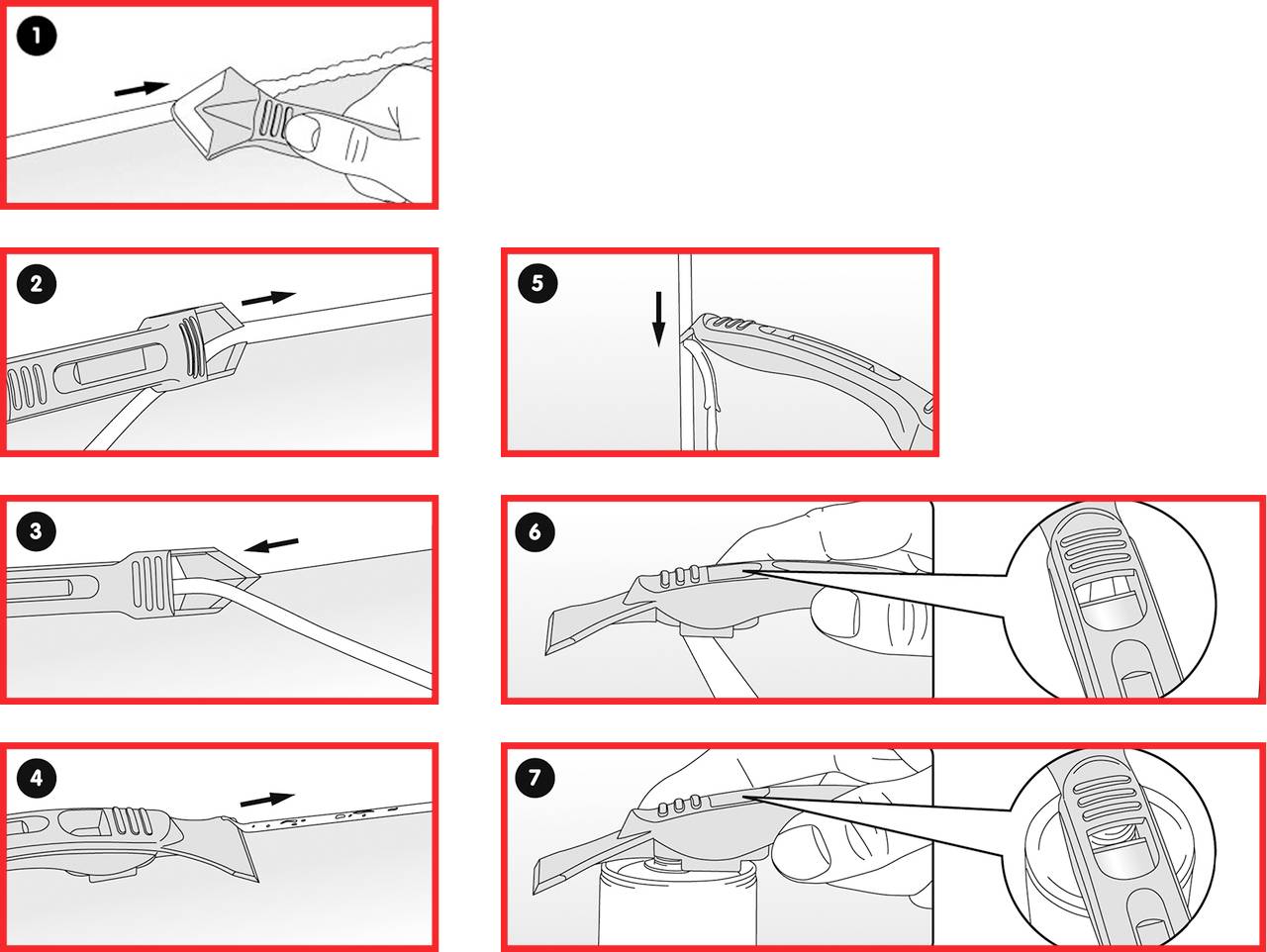 KS Tools 1161050 Silikonschaber- und Abziehersatz
