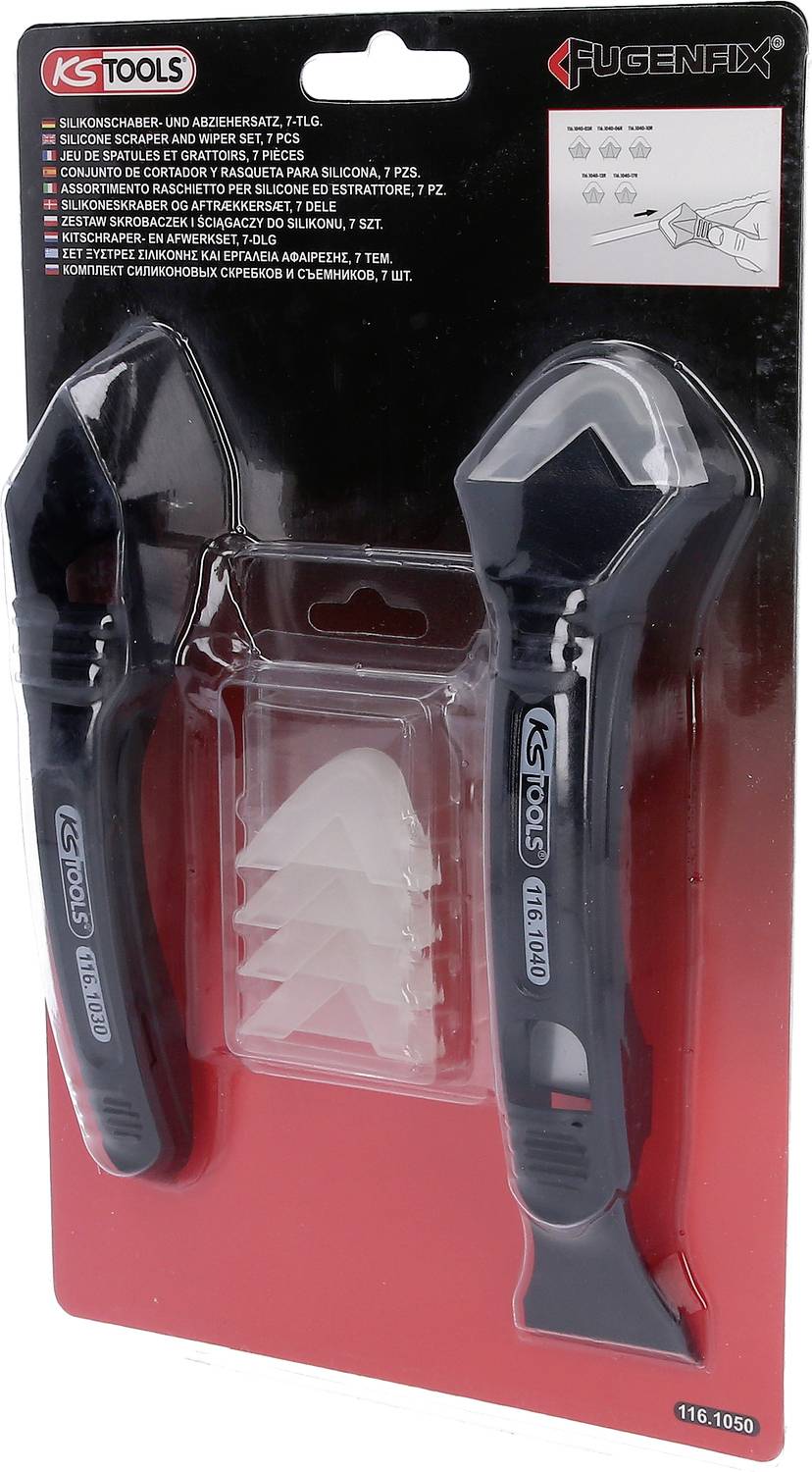 KS Tools 1161050 Silikonschaber- und Abziehersatz