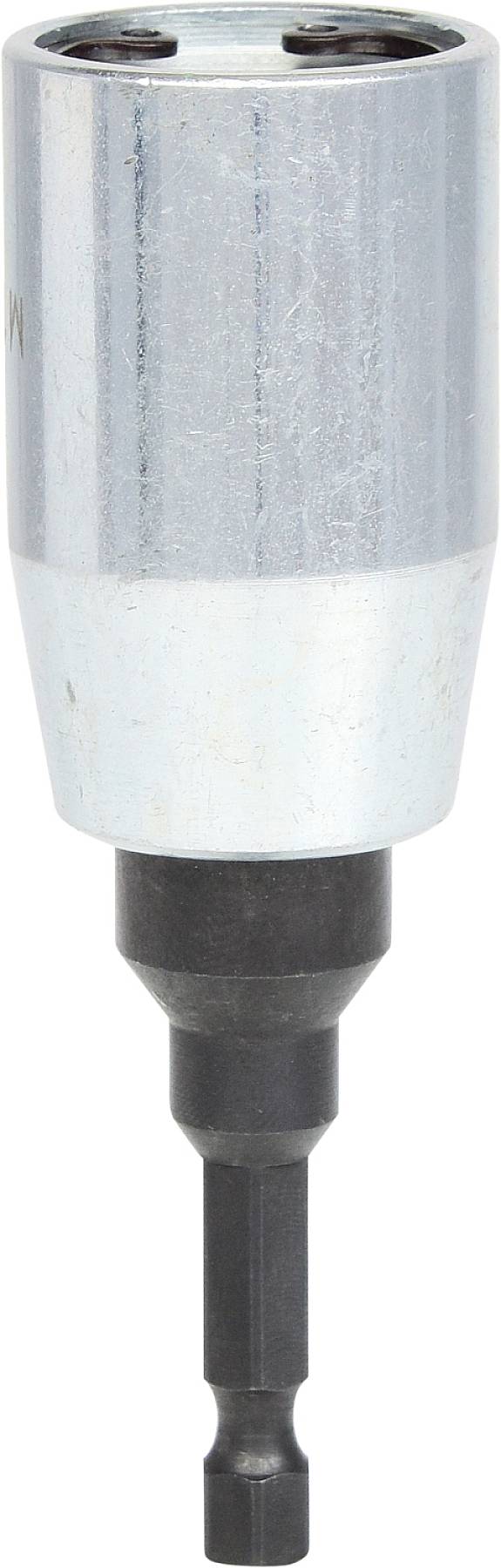 Metallbohradapter mit zylindrischem Körper und sechskantigem Schaft zur Verwendung mit Bohrmaschinen, geeignet für Metallarbeiten.