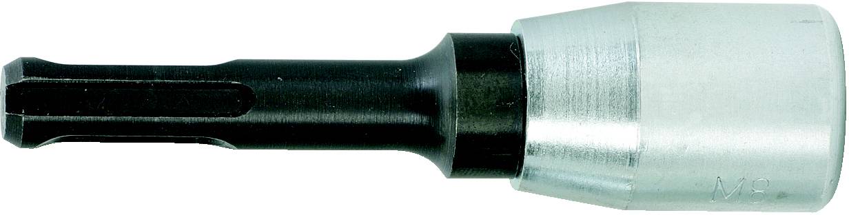 Ein SDS-Hammerbohrer mit einem zylindrischen Metallkopf und schwarzem Schaft, oft für Beton- oder Steinbearbeitung verwendet.