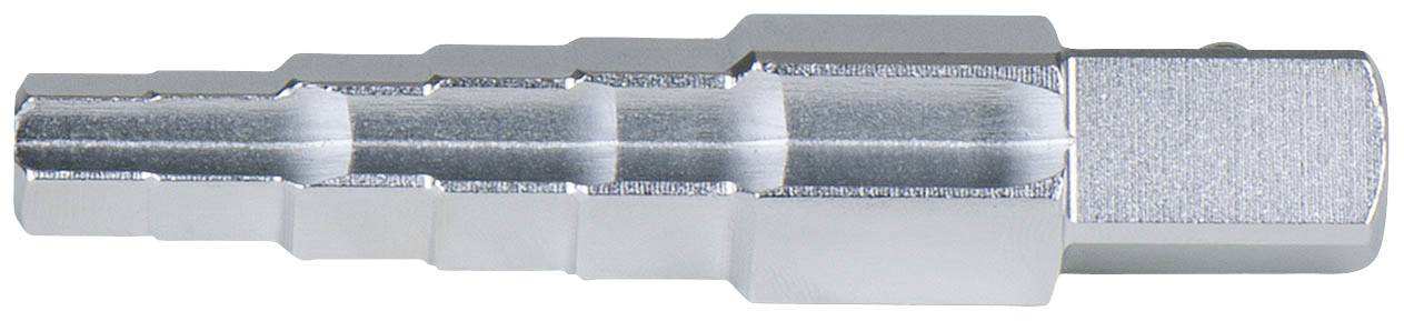 Metallischer Schlauchadapter mit mehreren Stufen, wahrscheinlich zur Verbindung von Schläuchen unterschiedlicher Durchmesser.