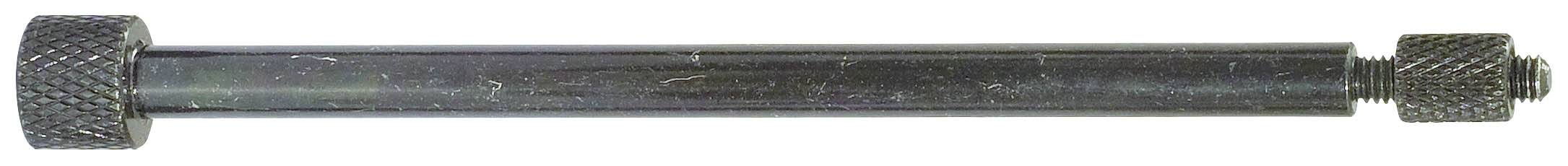 Metallstab mit gerändelten Endkappen, zylindrisch, horizontal platziert.