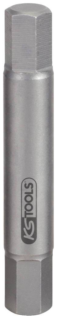 Das Bild zeigt einen silbernen Inbus Bit mit dem Logo der Marke KS Tools in der Mitte.