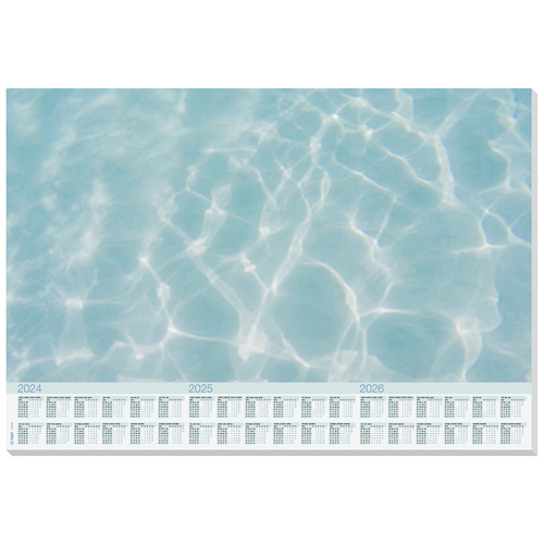 Sigel HO306 Schreibunterlage Cool Pool 3-Jahreskalender Weiß, Bunt (B x H) 59.5cm x 41cm