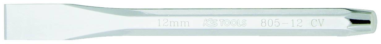 Ein silberner Schraubaufsatz mit 12 mm Durchmesser, sechskantigem Ende, geeignet für Schrauben verschiedener Größen.