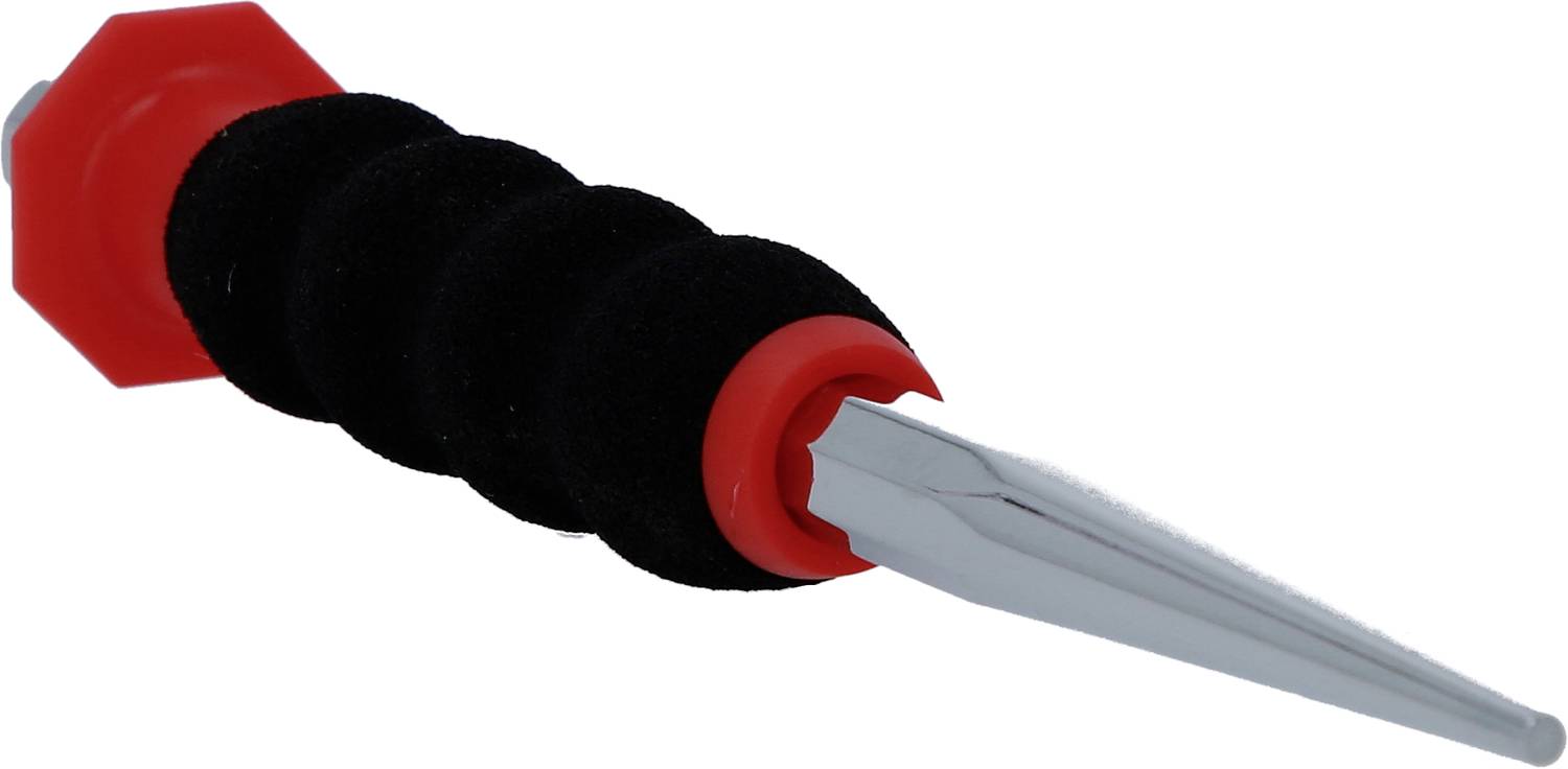 Gummierter Griff mit Metallspitzenwerkzeug, ideal für präzise Arbeiten oder elektronische Reparaturen.