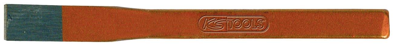 Breiter Flachmeißel, orange, mit der Aufschrift 'KS TOOLS' auf dem Griff.