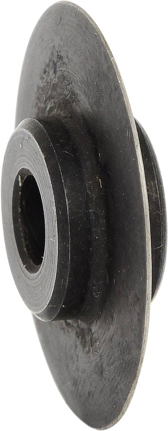 Metallscheibe mit zentralem Loch, leicht angewinkelt dargestellt, vermutlich Teil eines Mechanismus oder Werkzeugs.