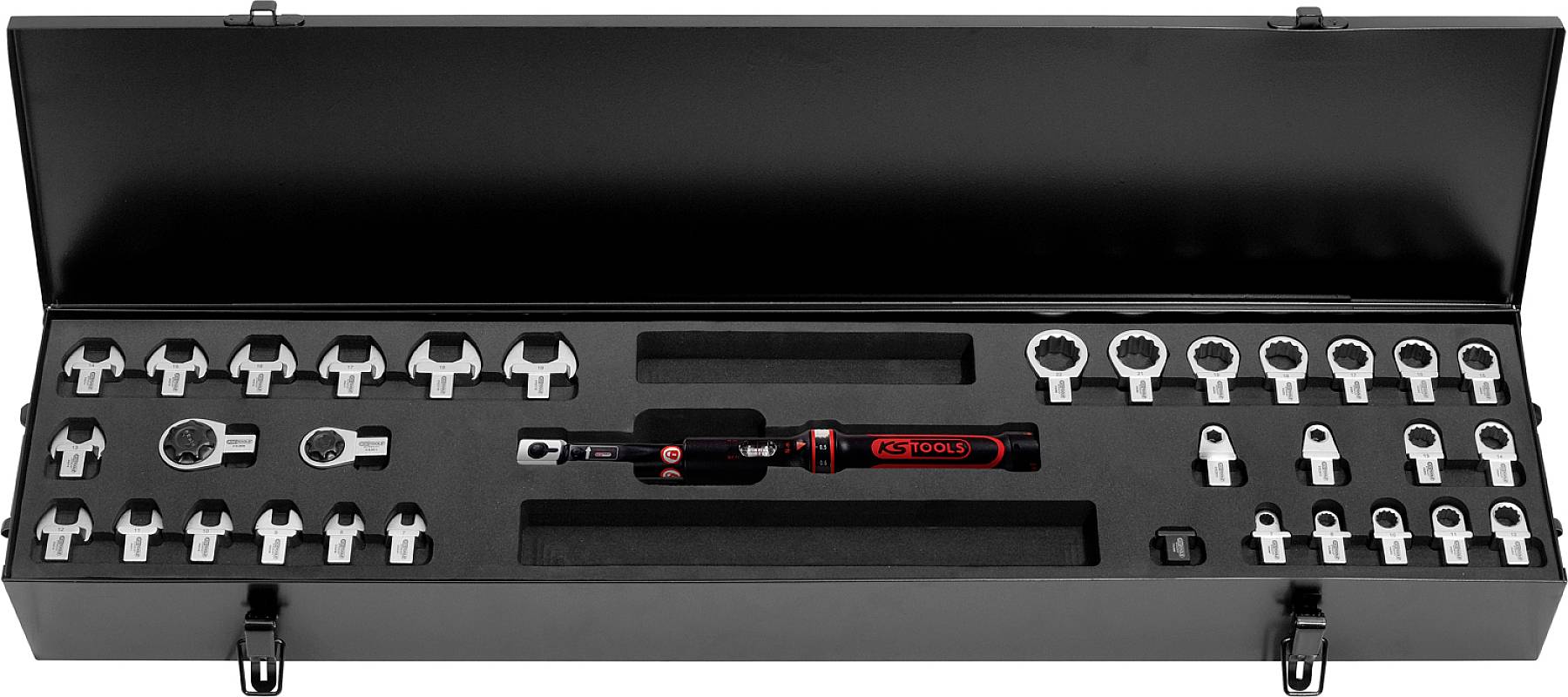 KS Tools 5161615 9x12mm ERGOTORQUE®precision Einsteck-Drehmomentschlüssel-Satz, 5-25Nm, 33-tlg