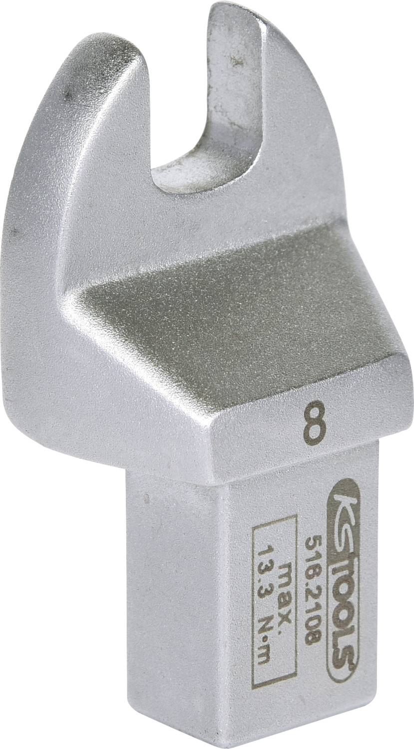 Ein silberner Gabelschlüsselaufsatz mit der Markierung '8' und der Aufschrift 'KS TOOLS', ausgelegt für maximal 13,3 Nm.