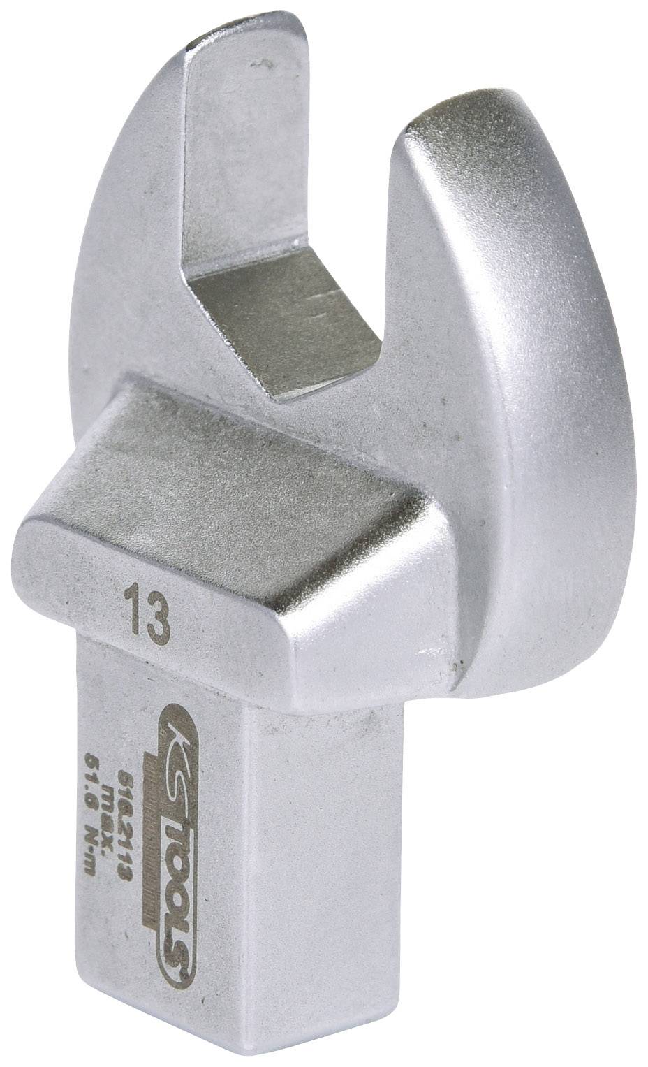 Silberner Gabelschlüsselkopf, Größe 13, aus Metall. Markierungen 'GS TOOLS' und '13' sichtbar.