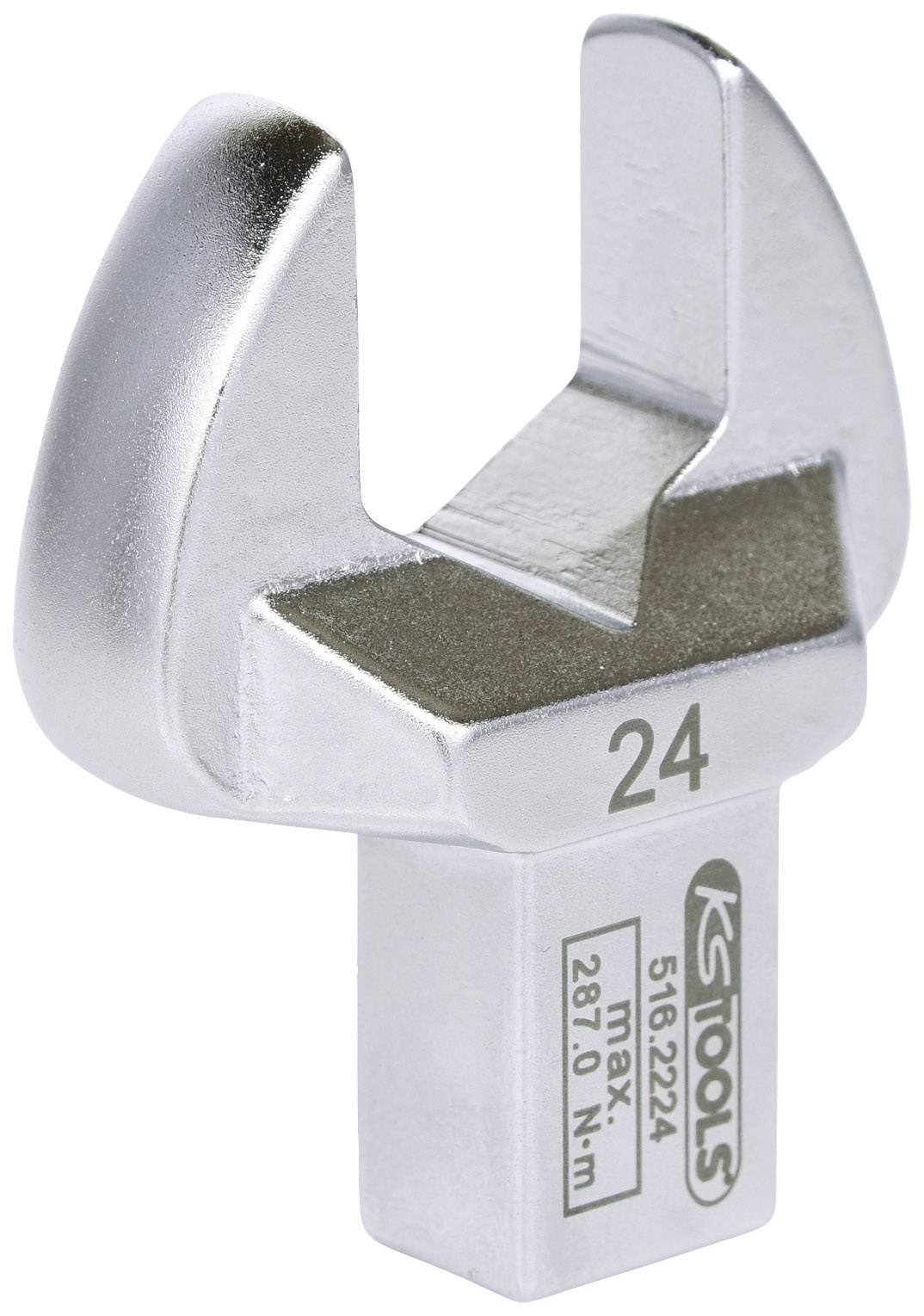 Ein verstellbarer Gabelschlüssel aus Metall mit der Aufschrift '24' und 'KS Tools max 2870 Nm'.