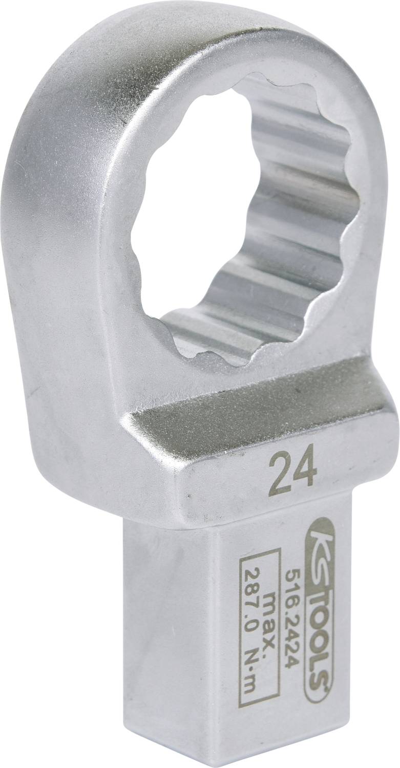 Ringschlüsselaufsatz mit 24mm Größe, silber, von KS Tools. Geformt für maximale Leistung bis 287,0 Nm.