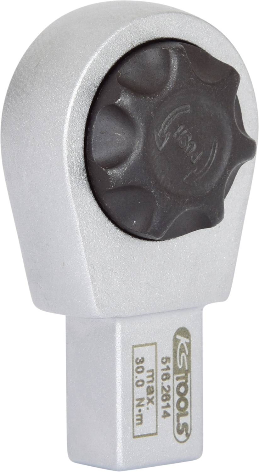 Drehmomentaufsatz mit schwarzem Drehknopf, silbernem Gehäuse und Beschriftung 'KS TOOLS max. 30.0 Nm'.