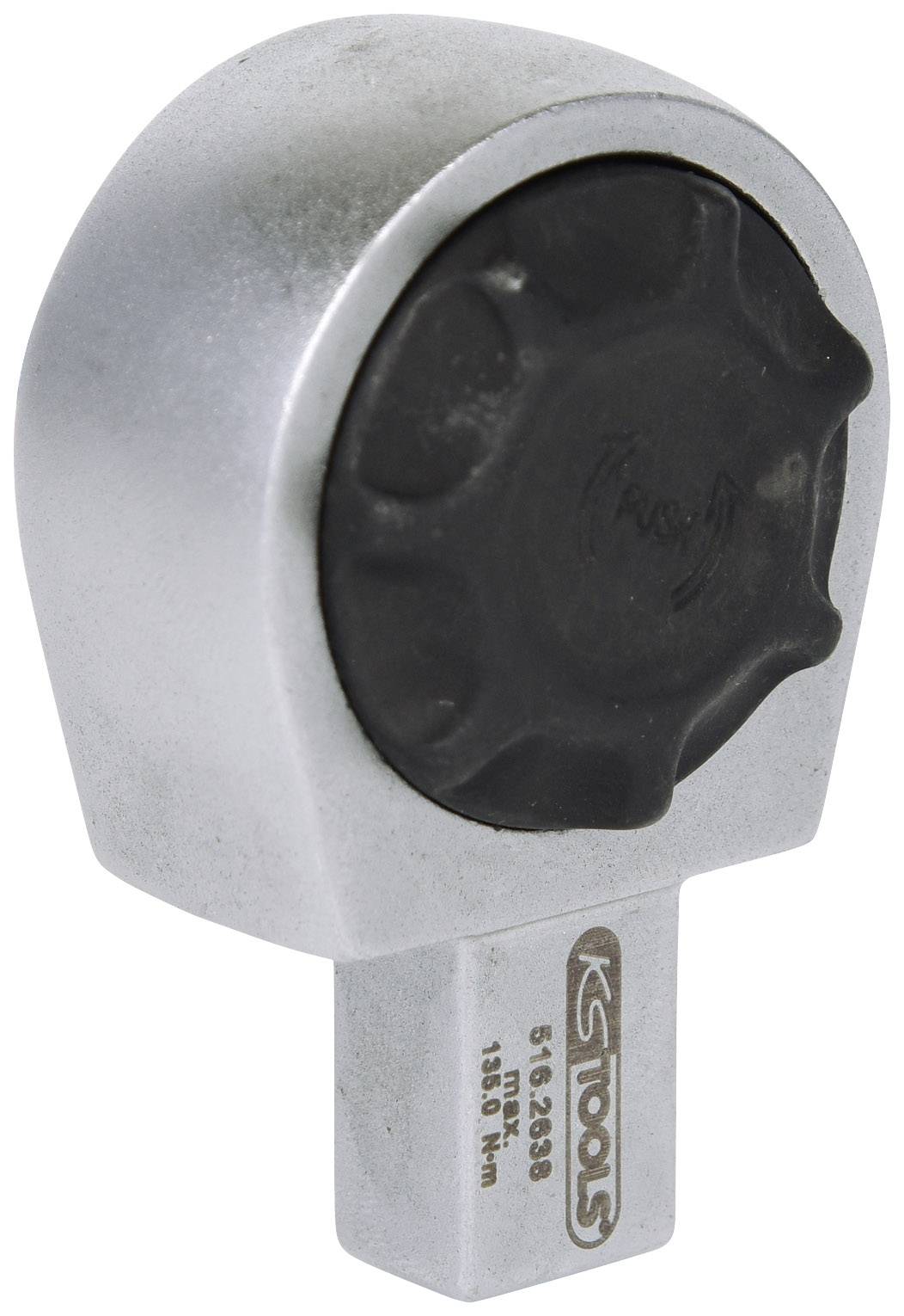 Metallschlüssel mit schwarzem, runden Griff. Darauf steht: 'KS TOOLS'.