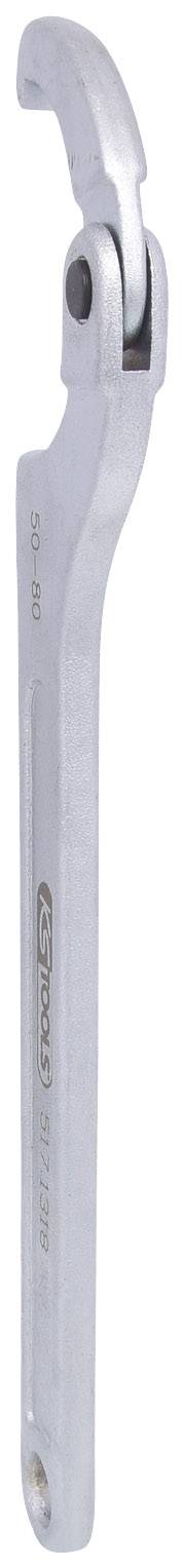 Ein verstellbarer Hakenschlüssel, geeignet zum Lösen oder Anziehen von runden Schraubverschlüssen oder Rohrverbindungen.