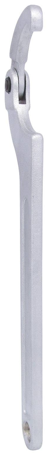 Metallschlüssel mit gebogenem Ende und Schraubmechanismus, geeignet zum Lösen und Festziehen von Verschraubungen in Mechanikarbeiten.