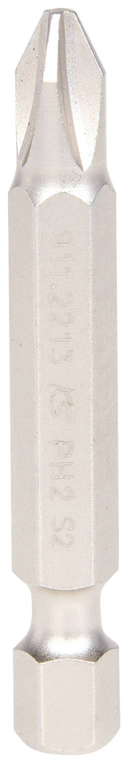 Ein Kreuzschlitz-Bit aus Metall, verwendet zum Eindrehen von Schrauben mit passendem Kopf.