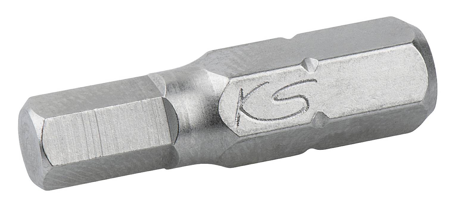 Bohreraufsatz mit sechseckigem Schaft aus Metall, geeignet für Schrauben mit kompatiblem Profil.