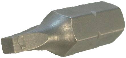 Kreuzschlitz-Bit aus Metall, verwendet zum Ein-/Ausdrehen von Schrauben mit Kreuzrillenkopf, dargestellt vor weißem Hintergrund.