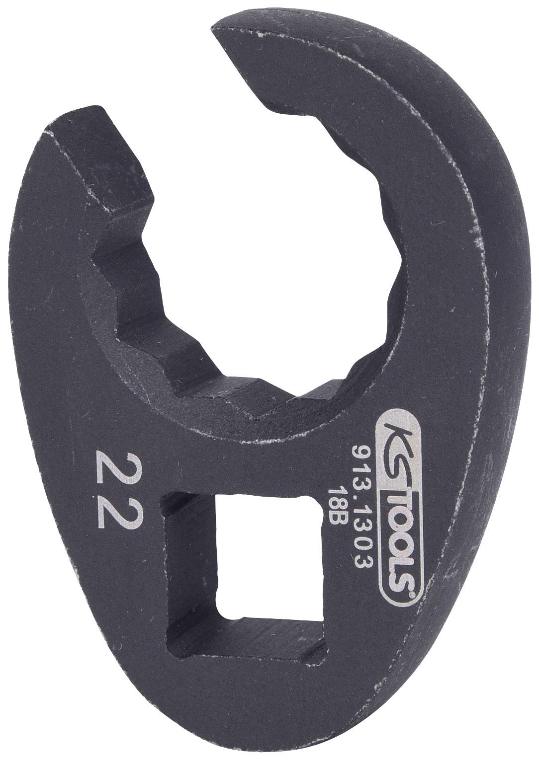 Offener Ringschlüsselaufsatz aus Metall mit Zahl '22' und 'KS Tools' Logo, geeignet für Schrauben mit 22 mm Durchmesser.