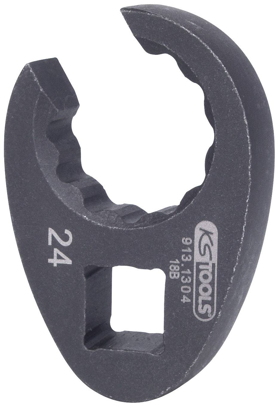 Ein schwarzer Maulschlüsselkopf mit der Nummer '24' und der Aufschrift 'KS Tools' daneben. Enthält eine quadratische Öffnung unten.