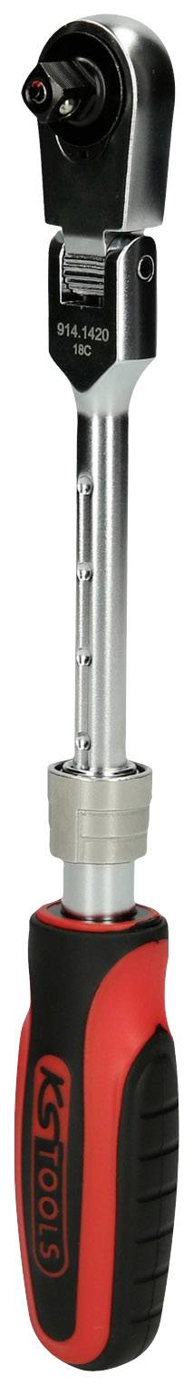 Drehmomentschlüssel mit schwarzem und rotem Griff, Skala am Schaft. Verwendet zum präzisen Anziehen von Schrauben und Muttern.