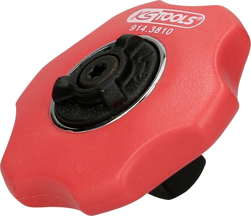 Roter Drehmomentschlüsselaufsatz von KS Tools mit schwarzem Zentrum, Produktnummer 914.3810.