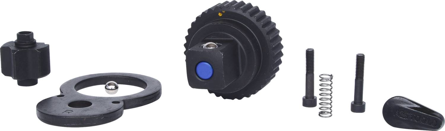 Ein Set von Kamerazubehör: Zahnrad, Schrauben, Feder und andere Teile, die wahrscheinlich für die Montage oder Einstellung verwendet werden.