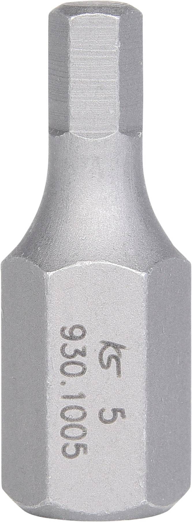 Sechskant-Bit, silberfarben, mit Aufschrift '5 930.1005', geeignet für Schraubendreher; primär für handwerkliche Arbeiten verwendet.