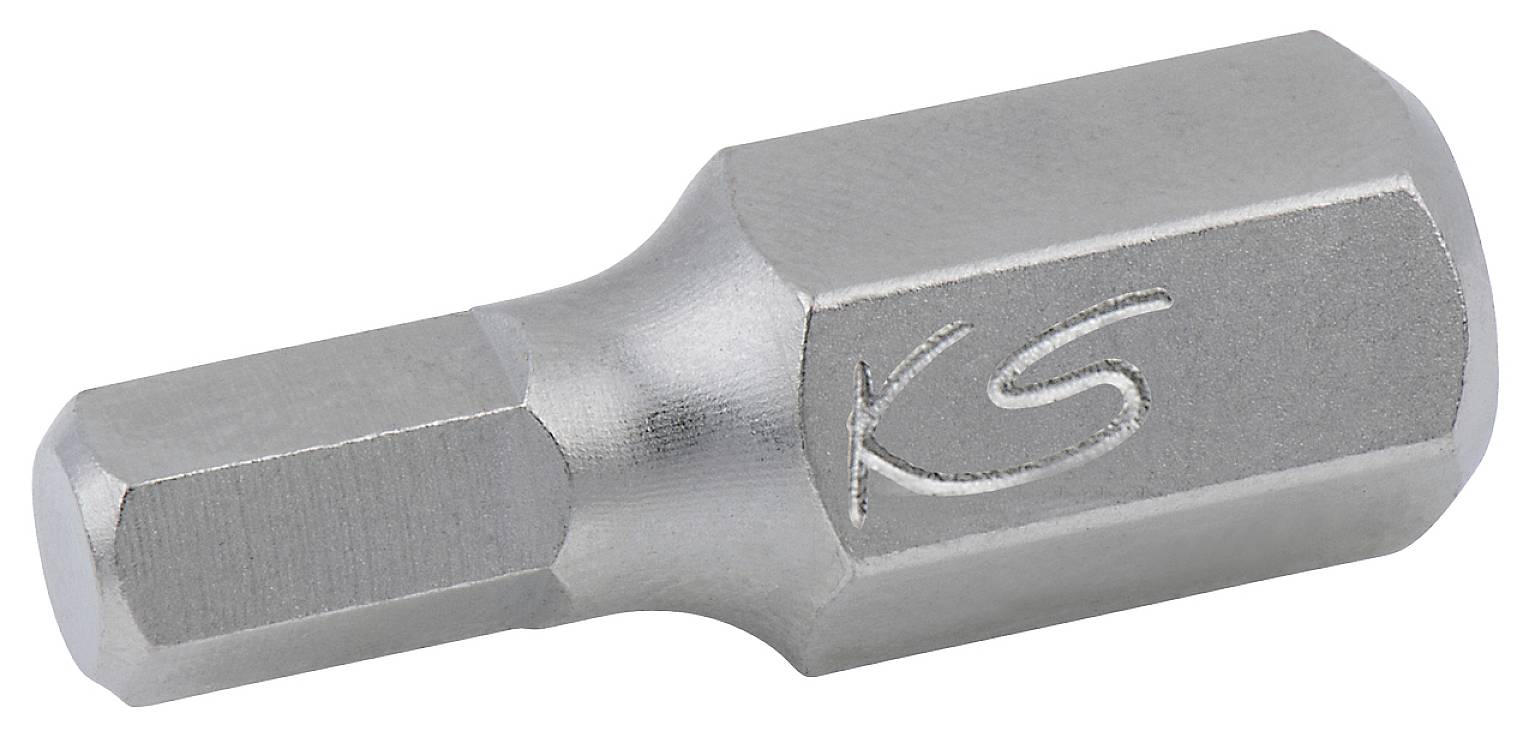 Sechskant-Bit aus Metall mit 'KS'-Logo, wahrscheinlich für Schraubarbeiten geeignet.