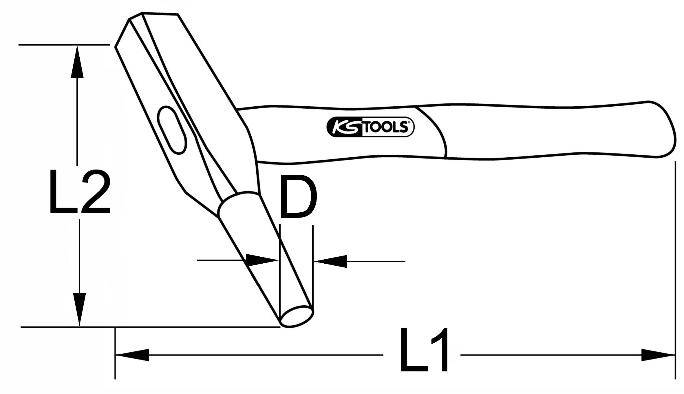 KS Tools 963.2405 9632405 Durchtreiber 950g 340mm 1St.