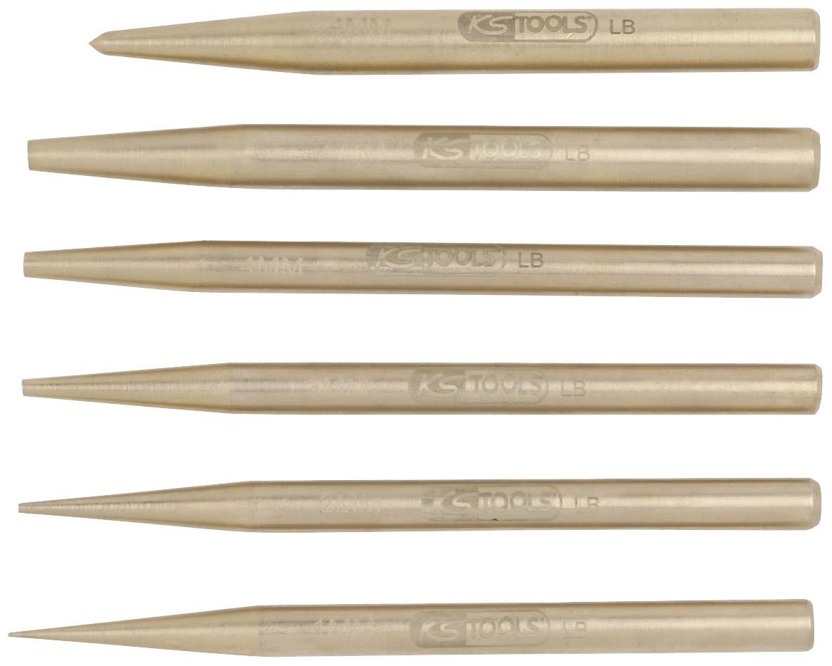 Sechs konische Durchschläge in verschiedenen Größen, angeordnet in zwei vertikalen Reihen.