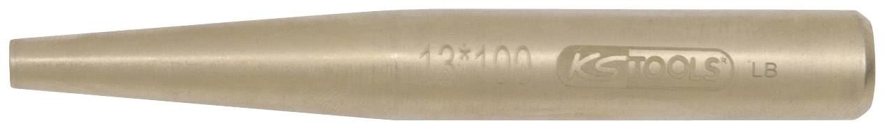 Langer Metallzylinder mit spitzem Ende, graviert mit '42 x 100', daneben ein Logo. Möglicherweise Teil eines Werkzeugs.
