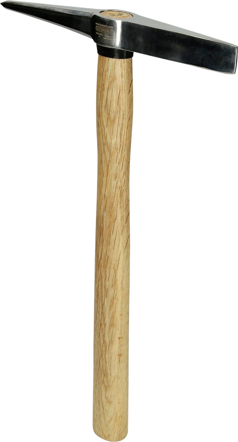 Ein Zimmermannshammer mit Holzgriff und Metallkopf. Er wird zum Eintreiben von Nägeln und für Holzarbeiten verwendet.