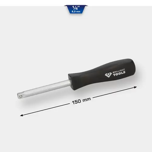 Brilliant Tools BT020901 BT020901 Steckgriff Antrieb 1/4" (6.3 mm) 150 mm 1 St. Brilliant Tools BT020901 BT020901 Steckgriff Antrieb 1/4" (6.3 mm) 150 mm 1 St.