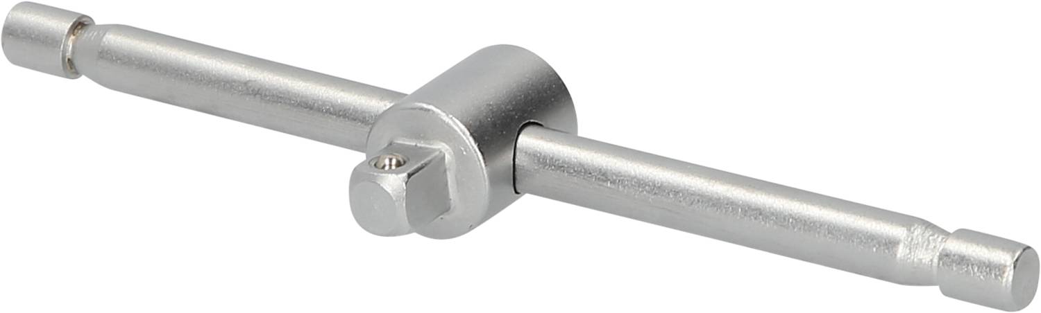 Ein verstellbarer T-Griff aus Metall mit einem Vierkantkopf in der Mitte, häufig für Drehmomentanwendungen bei Werkzeugen verwendet.