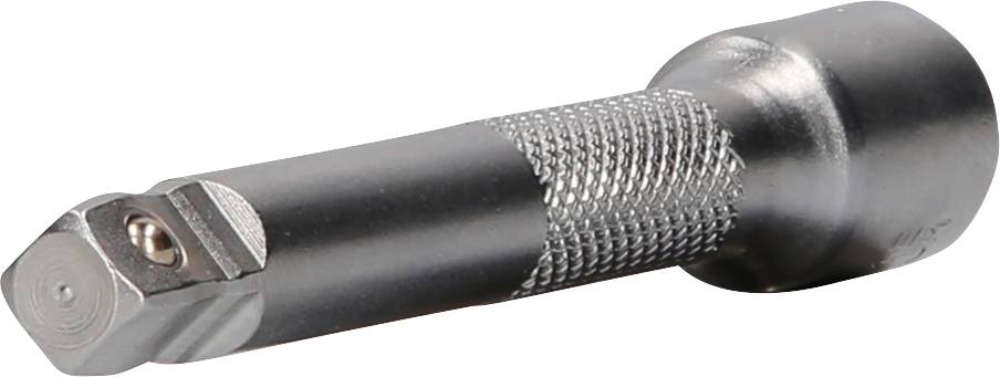 Ein silberner Stecknussadapter mit gerändeltem Griffabschnitt für besseren Halt.