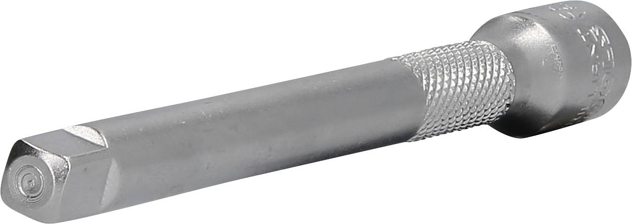 Bild eines Metallstücks mit zylindrischer Form und geriffeltem Griff, möglicherweise ein Schraubendreher-Zubehörteil.