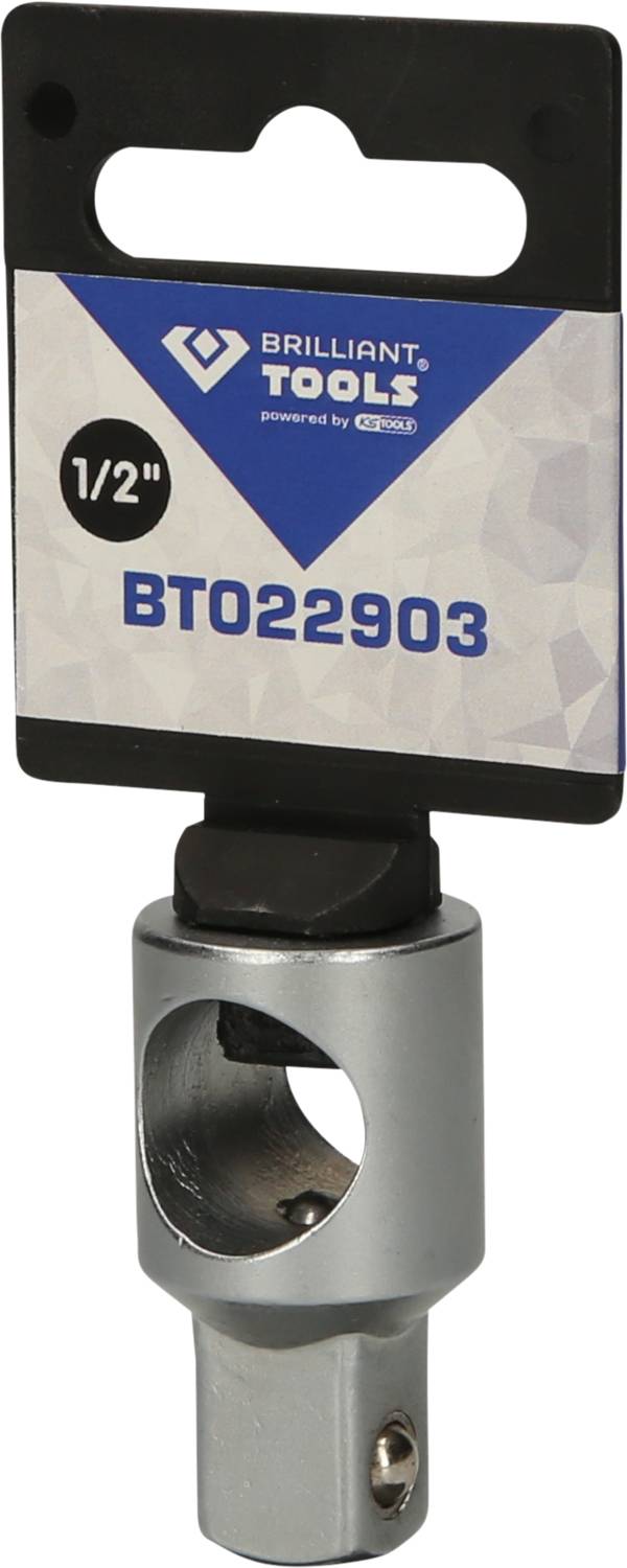 Ein silberner Adapter mit der Aufschrift 'BRILLIANT TOOLS 1/2