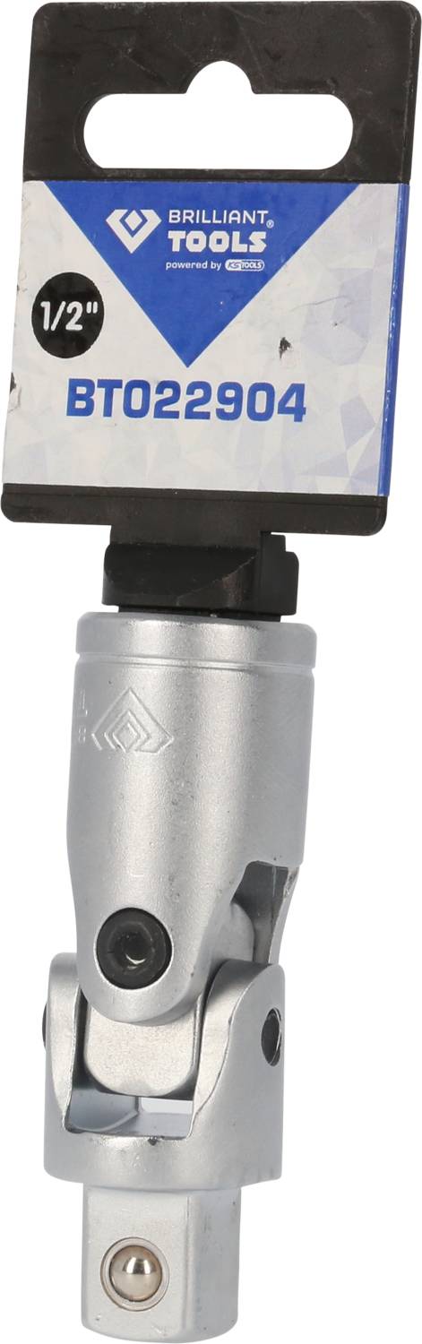 Metallisches Gelenkwerkzeug 'BT022904' von Brilliant Tools, Größe 1/2 Zoll, auf Hakenverpackung, geeignet für flexibles Schrauben.