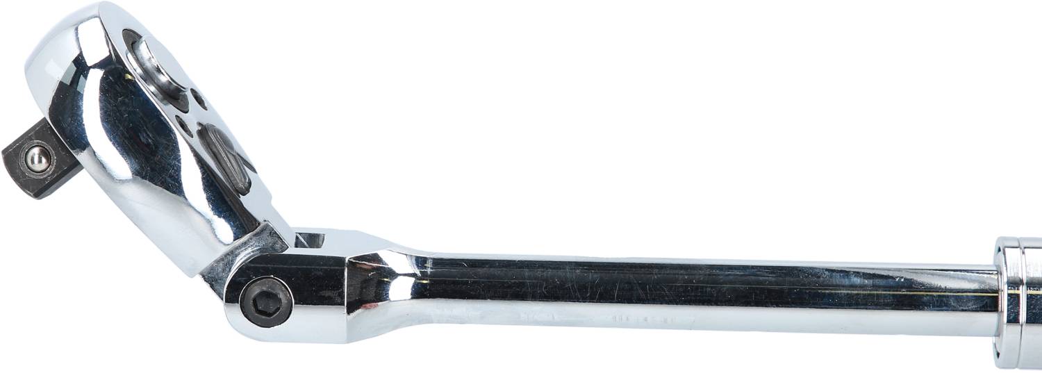 Ein verchromter Ratschenverlängerungsarm mit flexiblem Gelenk. Geeignet für schwer zugängliche Stellen bei mechanischen Arbeiten.