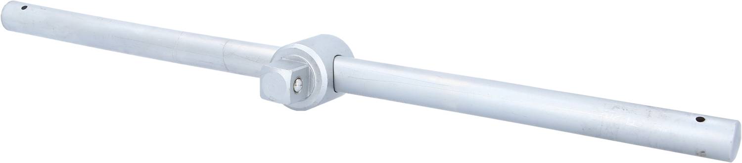 Ein silberner, verlängerter Metallhebel mit einem sechskantigen Gelenkstück in der Mitte, verwendet zum Anziehen oder Lösen.