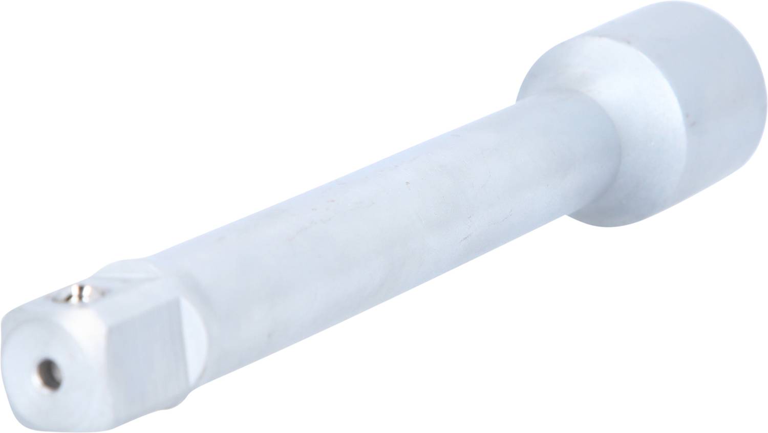 Silberne Metallverlängerung mit sechseckiger Verbindung auf einer Seite. Hauptsächlich für die Werkstatt oder Werkzeugkasten geeignet.