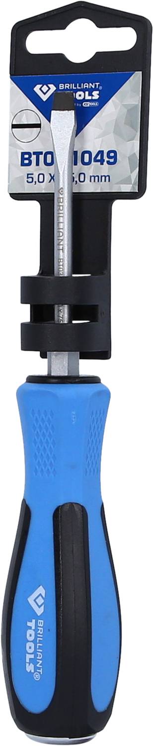 Handschraubendreher mit blau-schwarzem Griff und abnehmbarem Bithalter. Ideal für Heimwerker- und Profi-Einsatz.