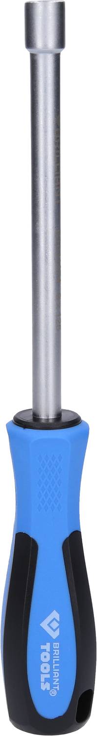 Blauer Schraubendreher mit schwarzem Griff und silberner, langer Klinge. Auf dem Griff ist ein Logo zu sehen.